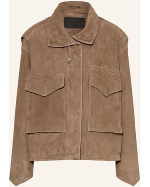 AllSaints Lederjacke CLAY - Braun