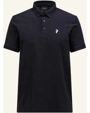 Peak Performance M Classic Cotton Polo Poloshirt - Schwarz