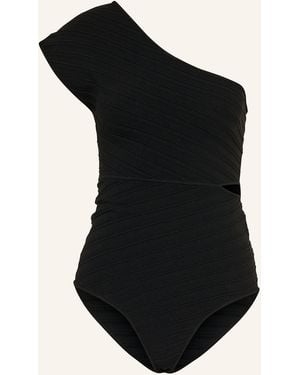 Sandro One-Shoulder-Body mit Cut-out - Schwarz