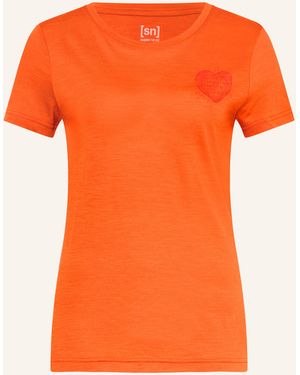 Super.natural Funktionsshirt CARSKI mit Merinowolle - Orange