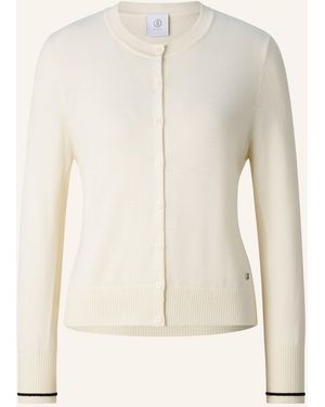 Bogner Schurwoll-Seiden-Strickjacke Azou - Natur