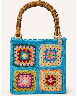 La Milanesa Shopper CROCHET SMALL - Blau