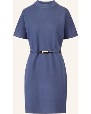 Apart Strickkleid mit Gürtel - Blau