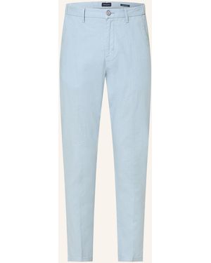 STROKESMAN'S Chino Regular Fit mit Leinen - Blau