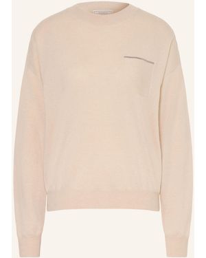 Peserico Cashmere-Pullover mit Schmucksteinen - Natur