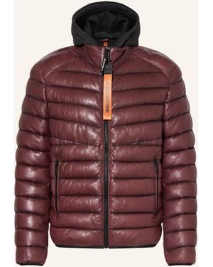 Milestone Steppjacke MSHARVEY aus Leder mit herausnehmbarer Blende - Rot