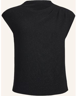 Swing Stricktop mit Glitzergarn - Schwarz