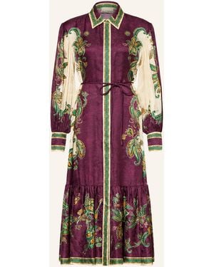 ALÉMAIS Hemdblusenkleid RUTHIE mit Seide und Rüschen - Mehrfarbig
