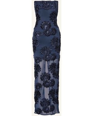 ROTATE BIRGER CHRISTENSEN Off-Shoulder-Kleid aus Mesh - Blau