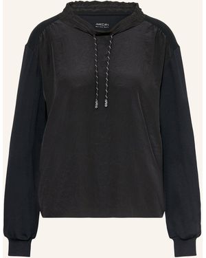 Marc Cain Blusenshirt im Materialmix - Schwarz