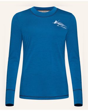 Vaude Funktionsshirt W MONVISO WOOL LS T-SHIRT - Blau