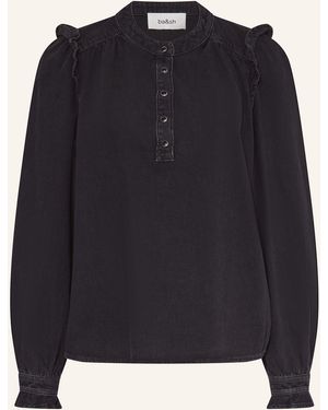 Ba&sh Jeansbluse mit Rüschen - Blau