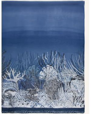 Barbieri Seidenschal - Blau