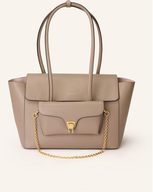 Coccinelle Set: Shopper und Umhängetasche - Natur