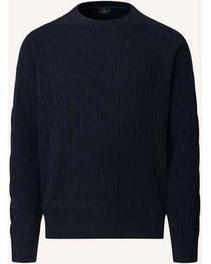 Hackett Pullover LW CABLE CREW - Blau