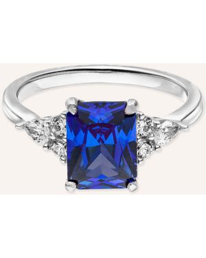 VEYNOU Ring AVA aus 14kt. Weißgold und 2,0ct. Saphir und Diamanten - Blau