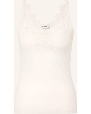 Sandro Top mit Spitze - Natur