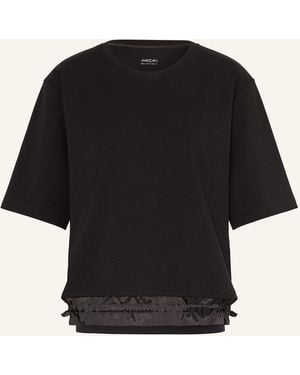 Marc Cain T-Shirt im Materialmix - Schwarz