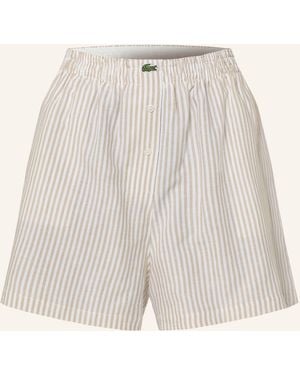 Lacoste Shorts mit Leinen - Natur