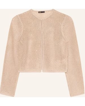 Maje Strickjacke mit Glitzergarn und Pailletten - Natur