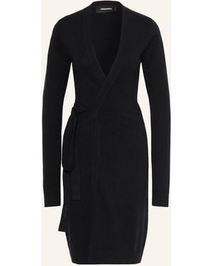 DSquared² Wickelkleid mit Cashmere - Schwarz