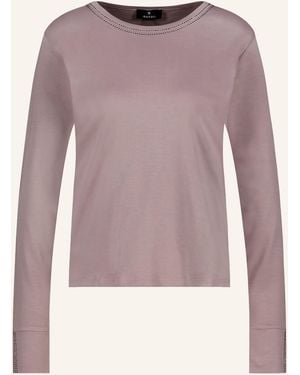 Monari Longsleeve mit Schmucksteinen - Lila