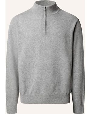 Hackett Pullover MERINO CASH MIX HZIP - Grau