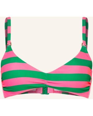 watercult Bralette-Bikini-Top STRIPE ENERGY - Grün