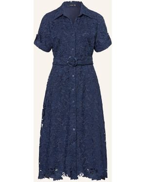 Van Laack Hemdblusenkleid aus Spitze - Blau