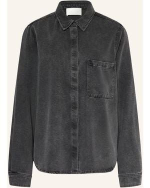 Juvia Hemdbluse BIRGA in Jeansoptik - Schwarz