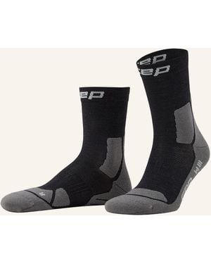 Cep Trekking-Socken HIKING LIGHT CUSHION MID CUT mit Merinowolle - Schwarz