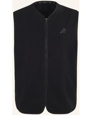 adidas CITY TECH 3-STREIFEN FLEECE-WESTE - Schwarz