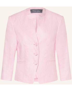 White Label Leinenblazer mit 3/4-Arm - Pink