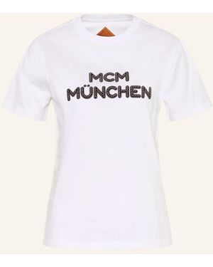 MCM T-Shirt mit Nieten - Natur
