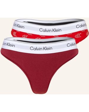 Calvin Klein 2er-Pack Strings ICON COTTON MODAL - Rot