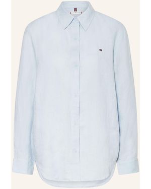Tommy Hilfiger Hemdbluse aus Leinen - Blau