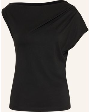 SELECTED One-Shoulder-Top - Schwarz