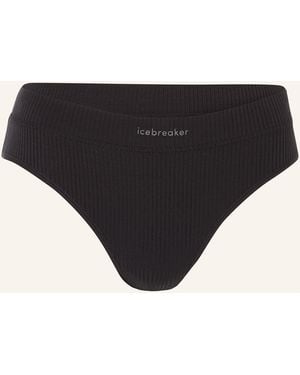 Icebreaker Panty MER RIB LOTUS mit Merinowolle - Schwarz