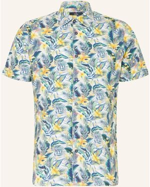 RAGMAN Kurzarm-Hemd Slim Fit aus Jersey - Blau