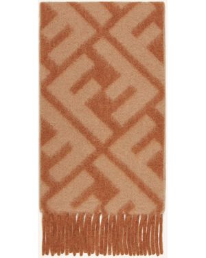 Fendi Schal mit Alpaka - Braun