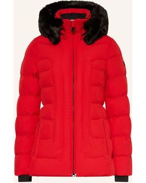 Wellensteyn Steppjacke BELVITESSE MEDIUM mit DUPONTTM SORONA®-Isolierung und abnehmbarem Kunstpelz - Rot