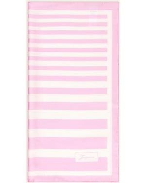 Jacquemus Seidentuch LE FOULARD À RAYURES - Pink