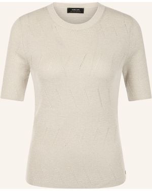 Marc Cain Strickshirt mit Glitzergarn - Natur