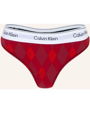 Calvin Klein String ICON COTTON MODAL - Rot
