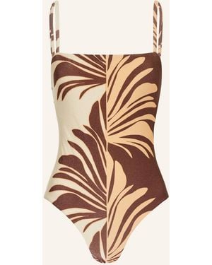 JETS Australia Badeanzug DAHLIA PALM mit Glitzergarn - Natur