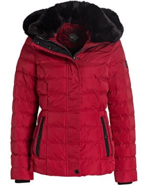 Wellensteyn Steppjacke SANTORIN SANT mit DUPONTTM SORONA®-Isolierung und abnehmbarem Kunstfell - Rot