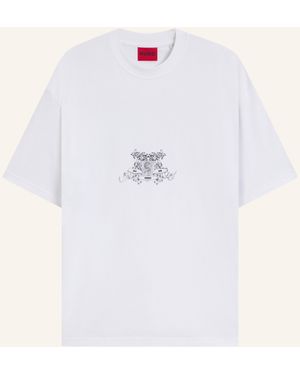 HUGO T-Shirt DUARMS Oversize Fit - Mehrfarbig