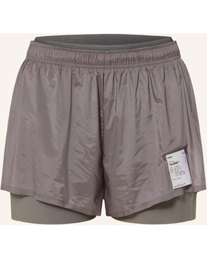 Satisfy 2-in-1-Laufshorts TECHSILKTM - Grau