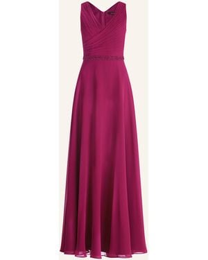 Vera Mont Abendkleid mit Schmuckperlen - Pink