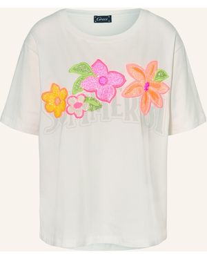 Grace T-Shirt mit Pailletten - Weiß
